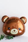 Ayı Kafası Folyo Balon - Tatlı Ayı Figürlü Teddy Bear Balon 61 cm