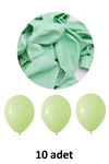 Su Yeşili Balon 12" - 30 cm Lateks Su Yeşili Renk Balon 10'lu Paket