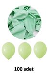 Su Yeşili Balon 12" - 30 cm Lateks Su Yeşili Renk Balon 100'lu Paket