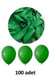 Yeşil Balon 11" - 30 cm Lateks Yeşil Renk Balon 100'lu Paket