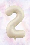 Retro Krem 2 Yaş Balonlu Happy Birthday Kraft Bannerlı 3 Retro Kalp Balonlu Balon Seti