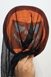 Korkunç Balkabağı Halloween Maske Arkası Tüllü Cadılar Bayramı Maskesi