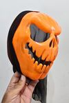 Korkunç Balkabağı Halloween Maske Arkası Tüllü Cadılar Bayramı Maskesi