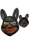 Siyah Tavşan Halloween Maske Katil Tavşan Cadılar Bayramı Maskesi