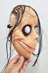 Momo Maske Saçlı Halloween Maske Cadılar Bayramı Momo Maskesi