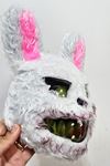 Tüylü Tavşan Halloween Maske Cadılar Bayramı Tüylü Katil Tavşan Gerçekçi Maske