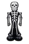 Ayaklı Siyah İskelet Büyük Boy Halloween Balonu İskelet Cadılar Bayramı Balonu