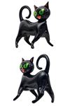 Ayaklı Kara Kedi Folyo Balon Halloween Balonu Siyah Kedi Cadılar Bayramı Balonu