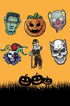 Halloween Banner Büyük Karakter Kartlı Cadılar Bayramı Süsleri Flama
