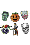 Halloween Banner Büyük Karakter Kartlı Cadılar Bayramı Süsleri Flama