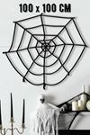 Halloween Örümcek Ağı Siyah 1x1 metre Cadılar Bayramı Süsleri