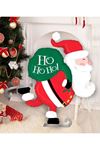 Buz Pateni Yapan Noel Baba Folyo Balon Yılbaşı Balonu Hediyeli Çuvallı Noel Baba Yılbaşı Süsleme Balonu