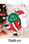 Buz Pateni Yapan Noel Baba Folyo Balon Yılbaşı Balonu Hediyeli Çuvallı Noel Baba Yılbaşı Süsleme Balonu