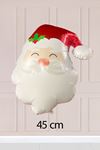 Noel Baba Folyo Balon Noel Baba Kafası Şeklinde Balon 45 cm Yılbaşı Balonu