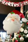 Noel Baba Folyo Balon Noel Baba Kafası Şeklinde Balon 45 cm Yılbaşı Balonu