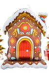 Ayaklı Çikolata Evi Folyo Balon Yılbaşı Balonu 100cm