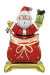 Ayaklı Küçük Hediye Paketinde Noel Baba Balon Yılbaşı Balonu