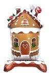 Ayaklı Kurabiye Evi Yılbaşı Balonu Ginger House Yılbaşı Süsleme Balonu