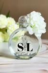 Yuvarlak Şişe İncili Simli Kolonya Hediyelik Nikah Şekeri
