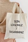 Baskılı Ham Bez Çanta Kişiye Özel Baskılı 33x40 cm