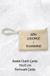 Kişiye Özel Baskılı Kanvas Makyaj Çantası Clutch