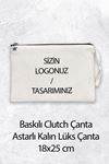 Kişiye Özel Baskılı Astarlı Lüks Makyaj Çantası Clutch
