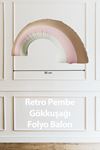 Retro Papyonlu Ayı Pembe Gökkuşağı Papatya Temalı Kız Doğum Günü Baby Shower Balon Seti