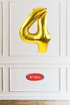 4 Yaş Gold Balon 16 inç Altın Rakam Balon