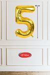 5 Yaş Gold Balon 16 inç Altın Rakam Balon