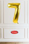 7 Yaş Gold Balon 16 inç Altın Rakam Balon