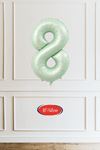 8 Yaş Yeşil Rakam Balon 16 inç 40cm