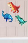 3lü Dinazor Folyo Balon Dinozorlar Folyo Balon Seti