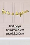 Gold İyi Ki Doğdun Banner Kaligrafi Doğum Günü Duvar Süsü