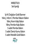 6 Yaş Pembe Doğum Günü Balon Seti 16inç Pembe Rakam İyi Ki Doğdun Bannerlı Set