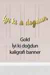 3 Yaş Kız Doğum Günü Konsepti Retro Krem Rakam İyi Ki Doğdun Bannerlı Balon Zinciri Seti