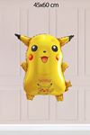4lü Pokemon Folyo Balon Paketi - Charmander Squirtle Pikachu Bulbasaur Balon Paketi 4lü