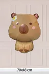 Kapibara Folyo Balon Kahve Capybara Şekilli Balon