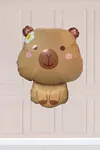 Kapibara Folyo Balon Kahve Capybara Şekilli Balon