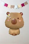 Kapibara Folyo Balon Kahve Capybara Şekilli Balon