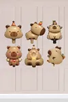 Kapibara 6'lı Folyo Balon Seti Minik Capybara Hayvanlar Balon Seti