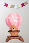 Pembe Ayaklı Welcome Baby Pembe Folyo Balon 5803