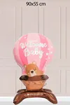 Pembe Ayaklı Welcome Baby Pembe Folyo Balon 5803