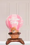 Pembe Ayaklı Welcome Baby Pembe Folyo Balon 5803