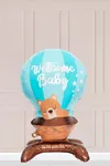 Mavi Ayaklı Welcome Baby Mavi Folyo Balon 5797