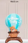 Mavi Ayaklı Welcome Baby Mavi Folyo Balon 5797