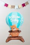 Mavi Ayaklı Welcome Baby Mavi Folyo Balon 5797