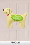 Köpek Folyo Balon Happy Birthday Yazılı 7371