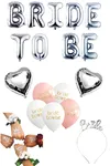 Gümüş Renk Bride To Be Parti Seti Gümüş Tema Bride Partisi Malzemeleri