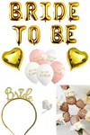Gold Renk Bride To Be Parti Seti Altın Tema Bride Partisi Malzemeleri