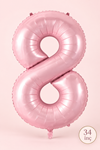 8 Yaş Pembe Rakam Balon 34 inç 8 Yaş Balonu